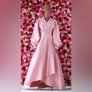 Madelene Simon long pink shimmer dress size xs worn ONCE!